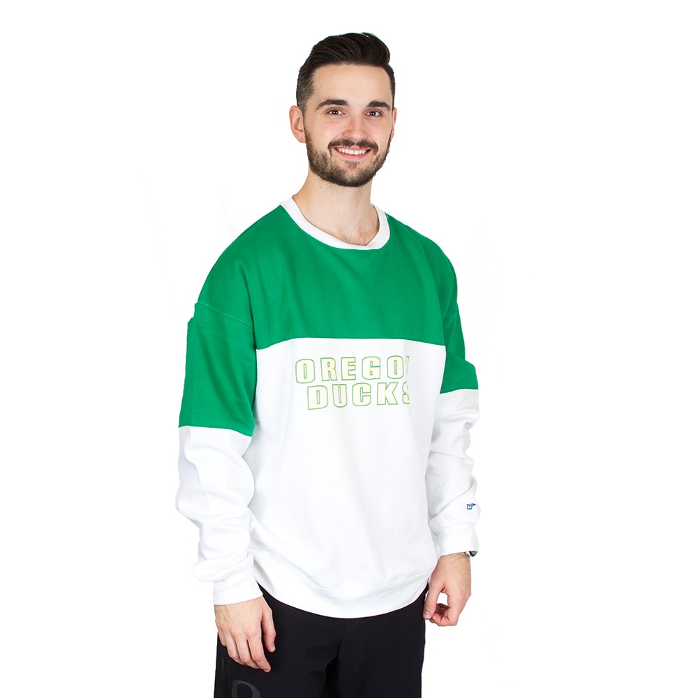 Ducks Spirit, Blue 84, White, Pullover, Cotton Blend, Men, Unisex, Yolk, Fleece, Sweatshirt, 964435